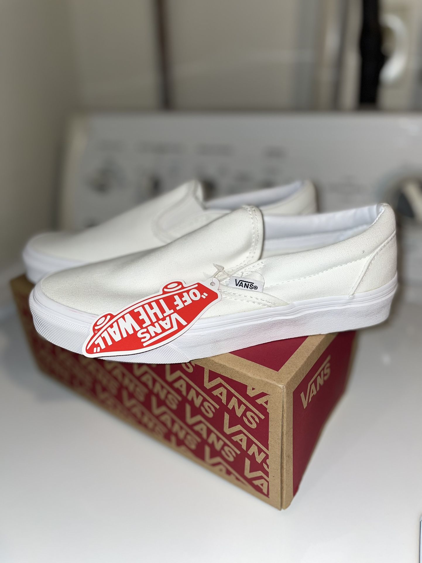 Vans Slip White Asher Vans Womens Vans Women's Asher Slip-On
