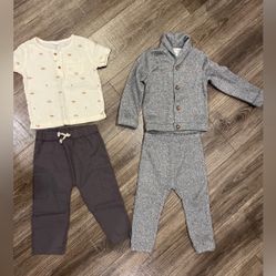 Carter’s 24 Month 2T Outfit Herringbone Jacket Blazer Top Pants Outfit Suit