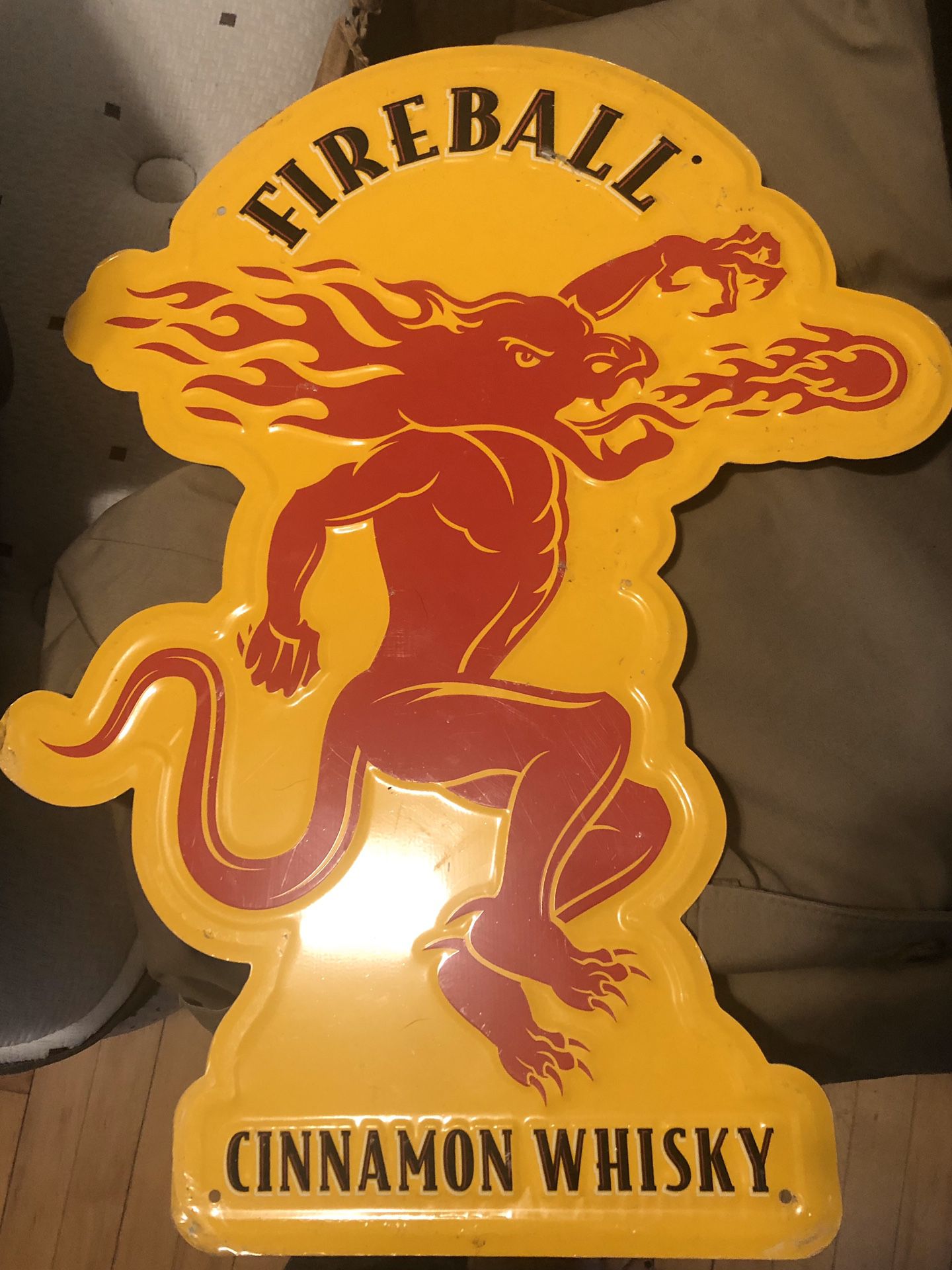 Fireball Whiskey Sign