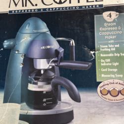 Mr Coffee espresso and cappuccino maker 4 cup