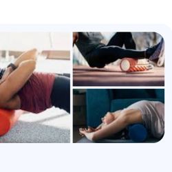 YOGA MAT , FOAM ROLLER AND 2 PYSIO BALLS LARGE AND MEDIUM SIZE EXCELLENT CONDITION 