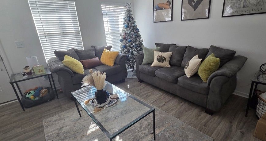 Gray Couch Set – Great Condition!