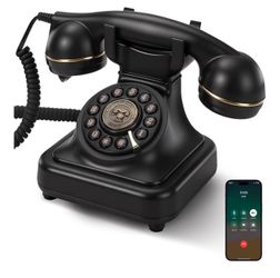 Bluetooth Retro Phone with Speakerphone, Bluetooth Old Fashioned Phone Compatible with iPhone & Android