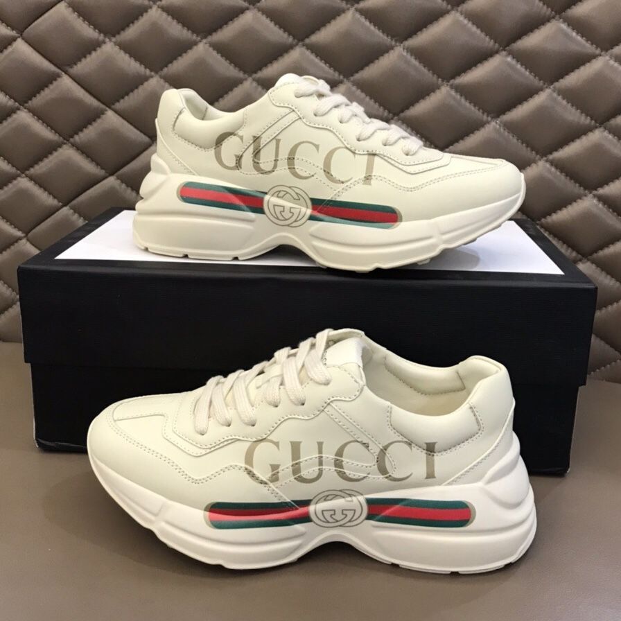 GUCCI Rhyton logo non-slip wear-resistant low-top dad shoes(off6565)