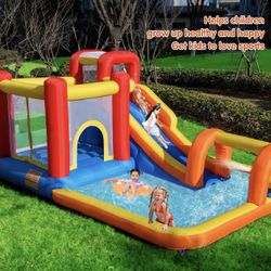 Bounce House With Water Slide 