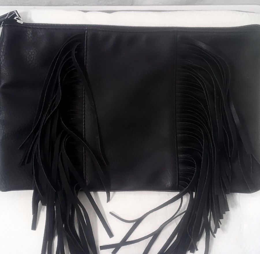 Brand New Color Brilliance Ion Soft Clutch Black Fringe