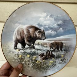 Vintage Bear Collectible Country Decor Plate 