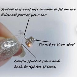 Silver Clip-On Stud Earrings 7mm, 1 Pair