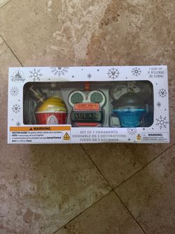 *New* Disney Aulani Mickey Mouse 3 Set Christmas Ornaments Light Up Color Change