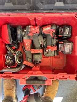 Milwaukee tools and matching batteries