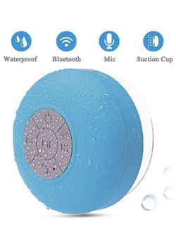Shower Speaker Bluetooth Waterproof Water Resistant Handsfree Portable Wireless Shower Speaker,Build-in Microphone, Solid Suction Cup, 4 hrs Play Tim
