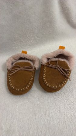 Kids Moccasin Slippers with Faux Fur Lining