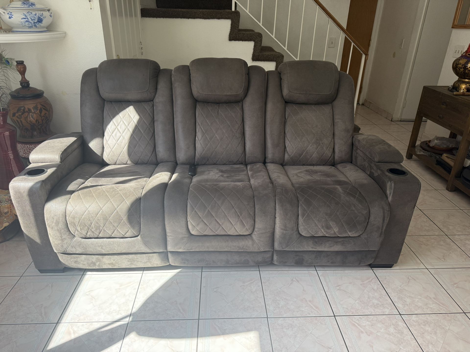 Ashley sofa, charcoal gray