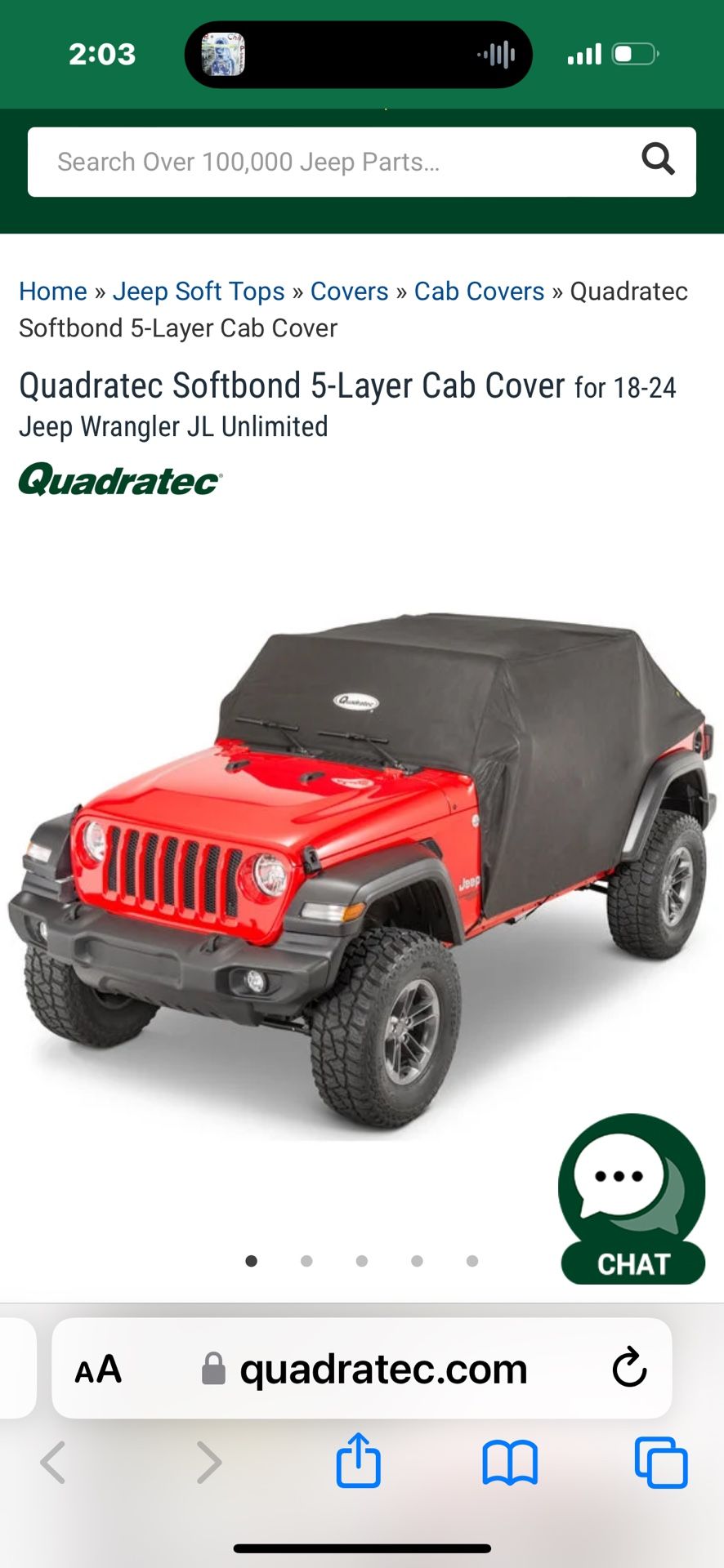 Quadratech Jeep Cab Cover
