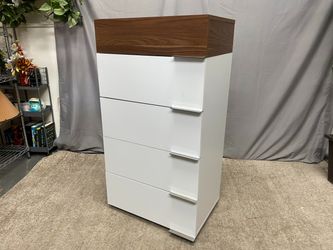 Two Tone Modern 5-Drawer Tall Dresser