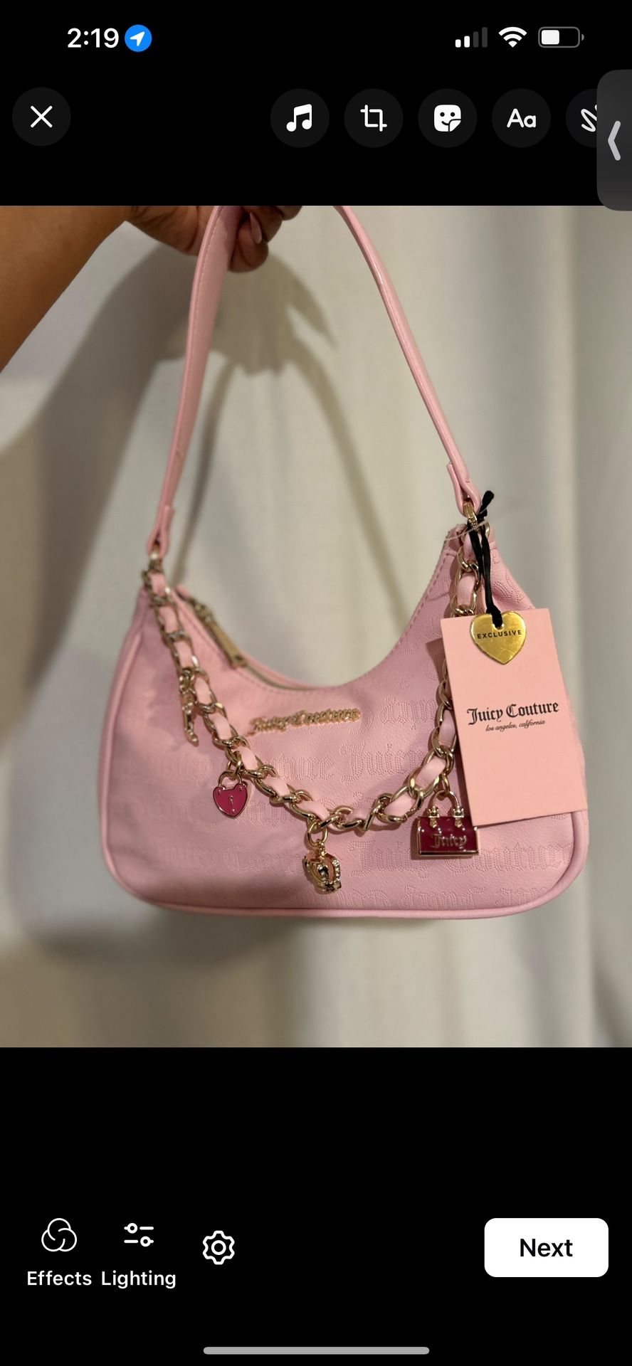 Pink Juicy couture Bag With Charms
