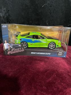 Universal Studios Brian's Mitsubishi Eclipse Green Collectors Diecast Series Model