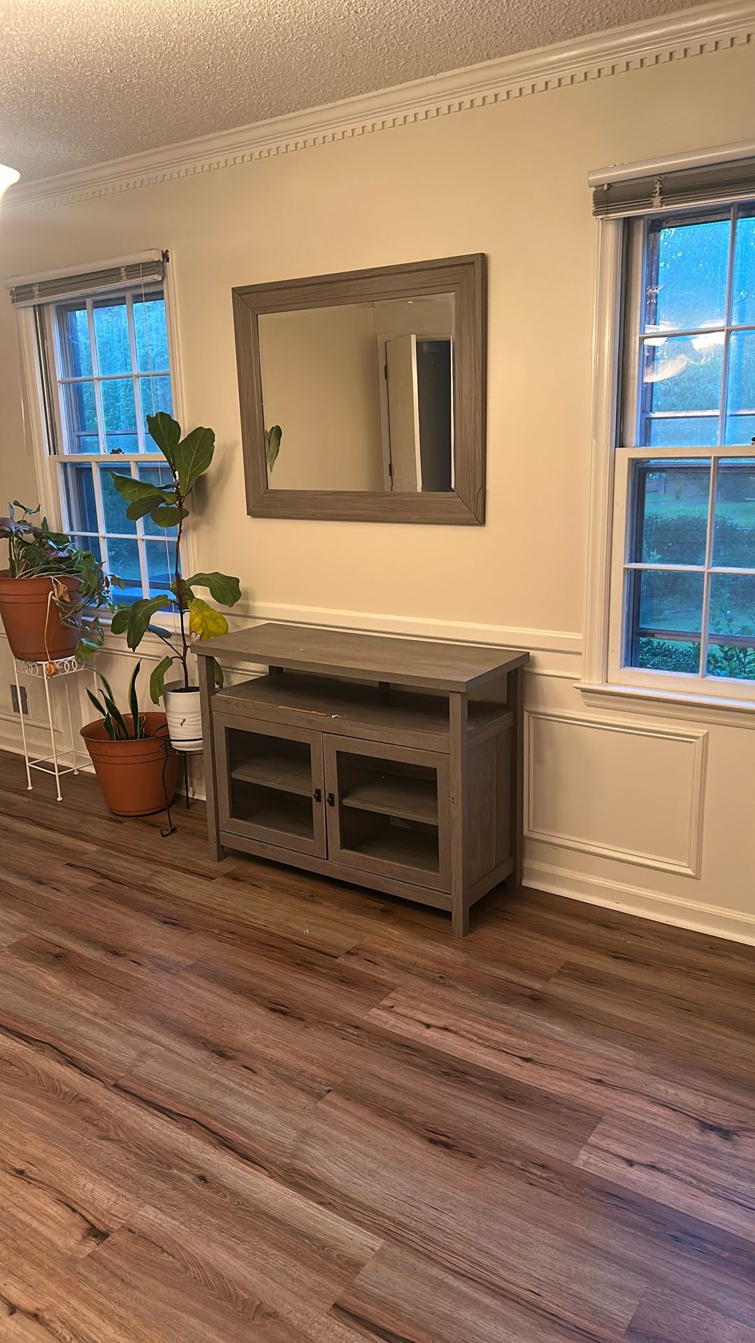 Tv Stand w/ Matching Mirror
