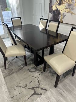 Dining table set for 6