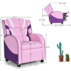New Kids Pink Recliner Chair 