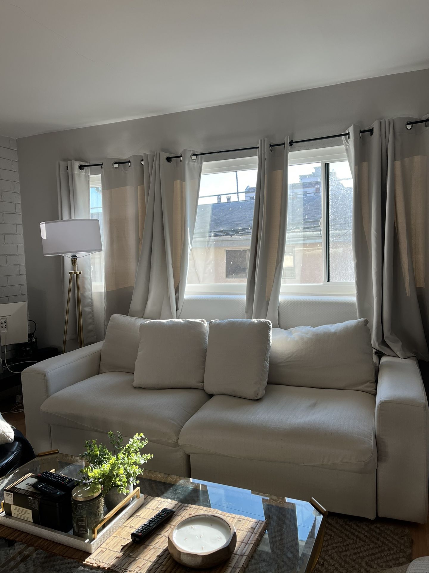 White Comfy Couch 2 Seats $500