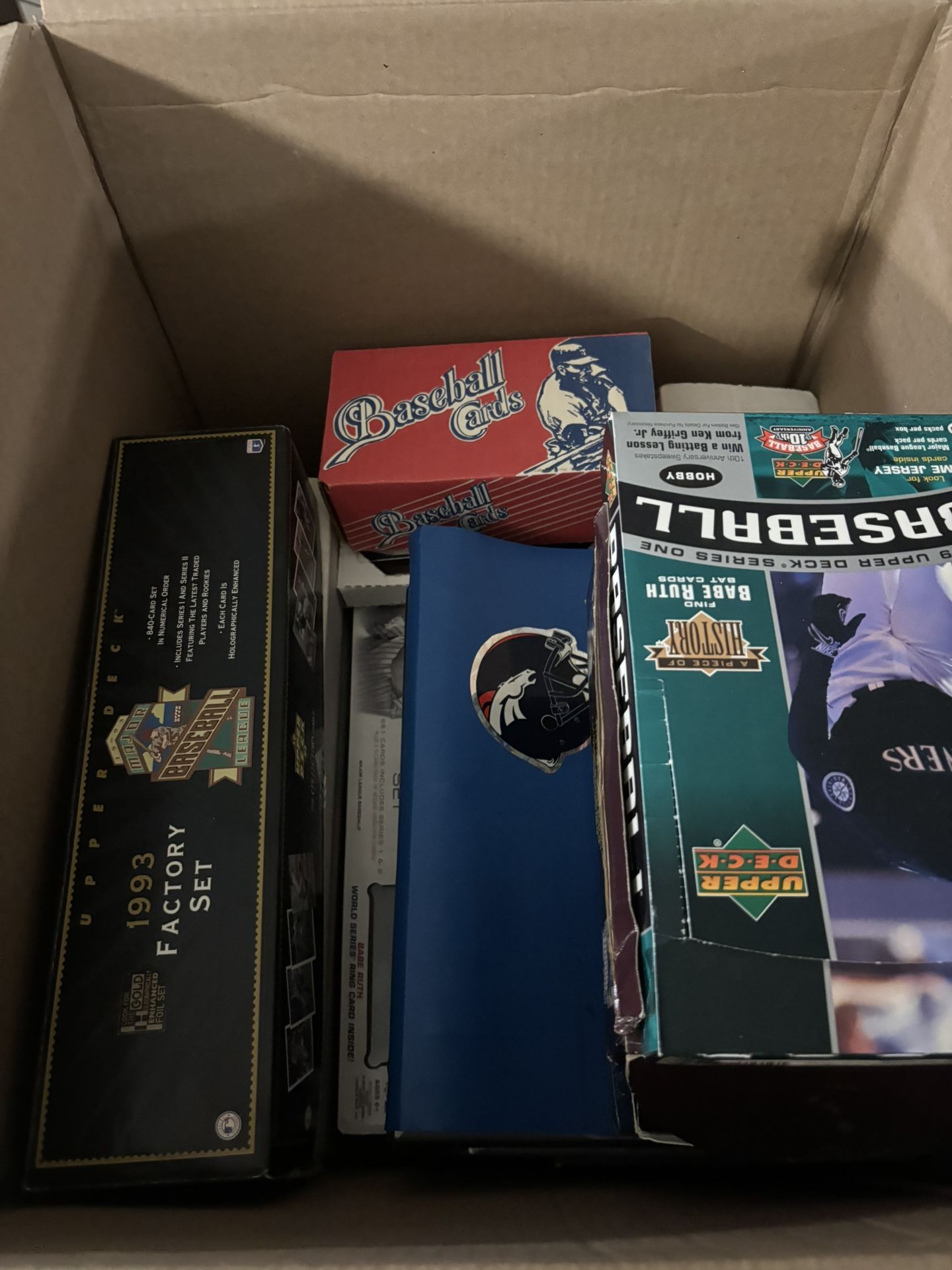 Box Of Old + New Baseball Cards