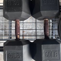 Two (2) 60 Lbs dumbbells (good used condition)