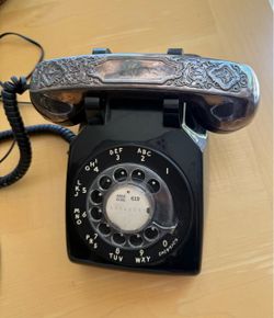 Vintage Black Rotary Dial Telephone