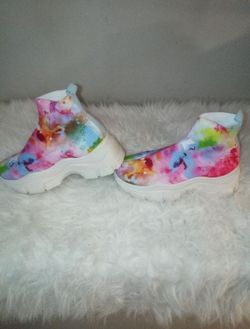 Womens Multi Color Ankle Shoes