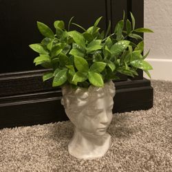 Woman Statue Plant Flower Vase 