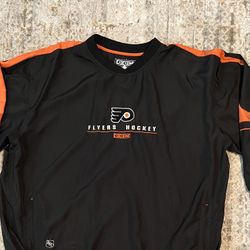 CCM Black and Orange Flyers windbreaker sz. XL