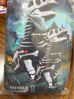 Inflatable Skeleton Dinosaur Costume for Adults