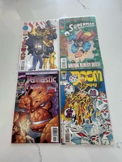 Marvel and DC Comic Book Lot - X-Men, Superman, Fantastic Four, Doom 2099, Jim Lee, Kubert CVRs FN+