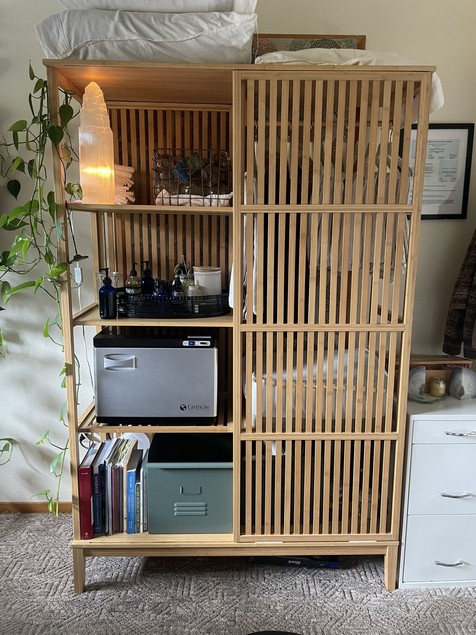 Bamboo shelving