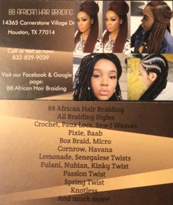 African hair braiding by Mamy