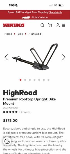 YAKIMA Premium Rooftop Upright Bike Mount.