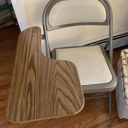 School Desk With Attached Chair 