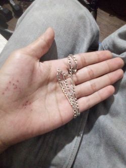 925 silver 24 inch 9.63 gram Figaro chain link missing clasp