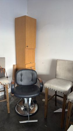 Hair station and cabinets