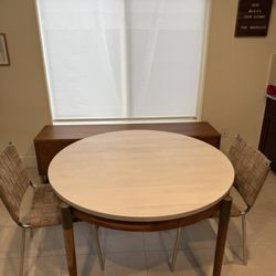 West elm Table And Chairs As Well As Tv Stand 