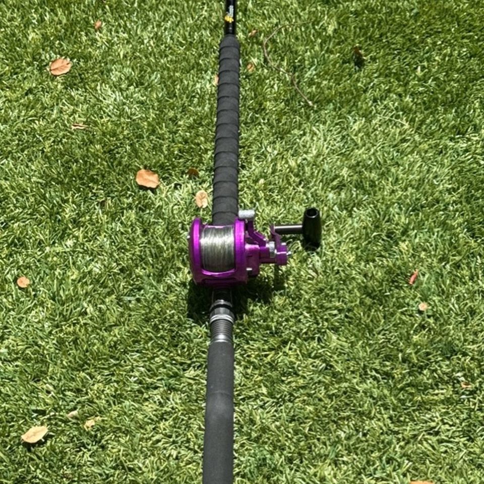 combo fishing rods yellowtail 130lb bent butt Special Rod and Reel giants Designed for anglers who crave adventure Like New Avet Reel Phenix