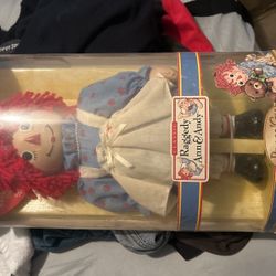 Raggedy Ann And Andy Porcelain Matching Dolls 