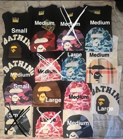 Bape shirts (S/M/L)