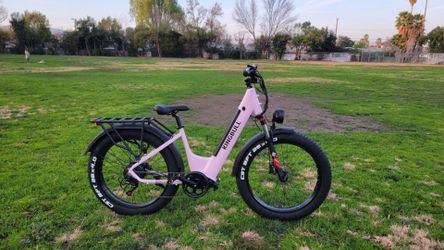 Fat Tires Electric Bike Pink Color