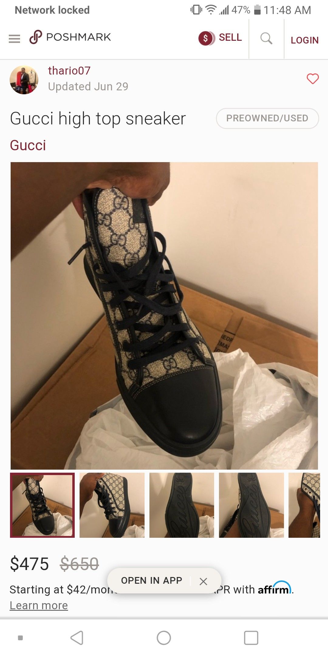 Gucci shoes hi-tops supreme