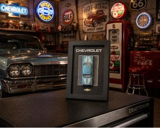 1964 Chevy Impala Framed Display Car Art | 1:64 Scale | Handmade
