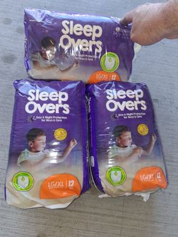 Sleepovers pull up diapers  size LG / XLG