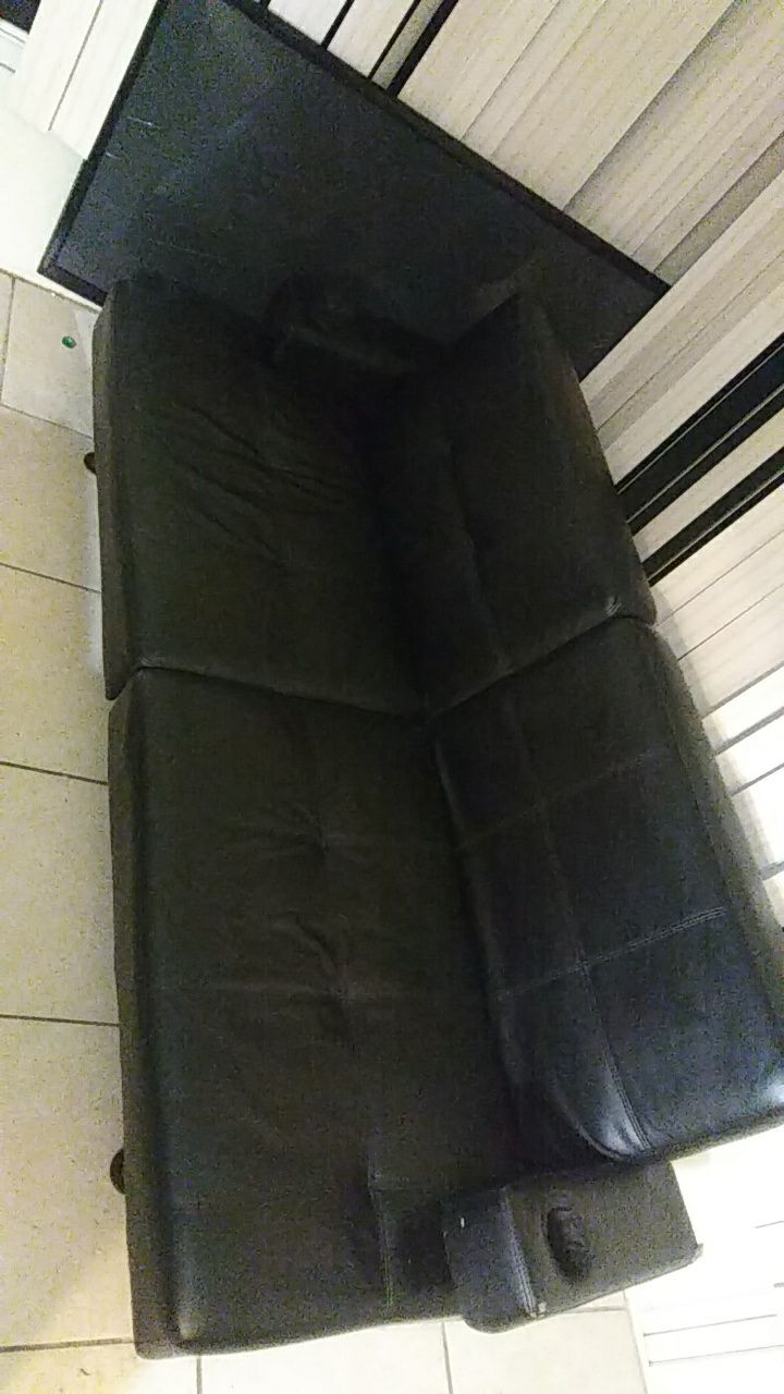 Leather futon