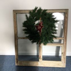 Antique Weathered Wood Window 