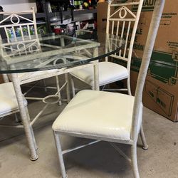 48” Glass Kitchen Table 